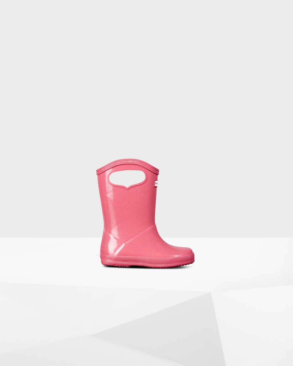 Botas De Agua Niños - Hunter Original First Classic Grab Handle Gloss Rosas - UCIHLJ-610 - Rosas